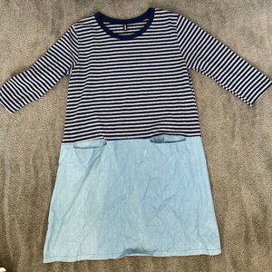 ORN striped chambray work dress